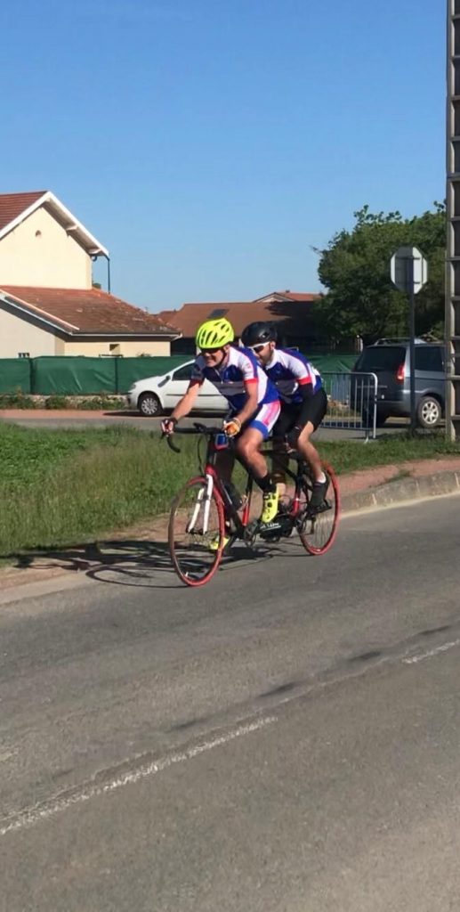 Gilles et Sebastián en pleine course